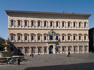 Palazzo Farnese in Rome, which belonged to the Farnese family. 