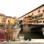 Picnic in Front of the Ponte Vecchio in Florence