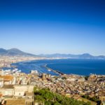 Panorama of Naples city in Italy